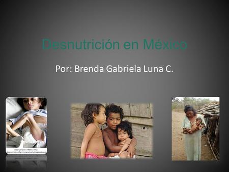 Desnutrición en México Por: Brenda Gabriela Luna C.