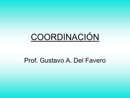 Prof. Gustavo A. Del Favero
