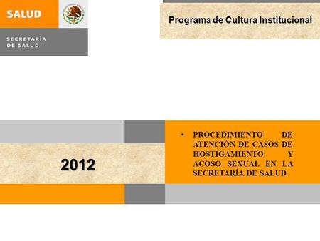 2012 Programa de Cultura Institucional
