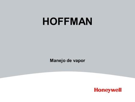 HOFFMAN Manejo de vapor.
