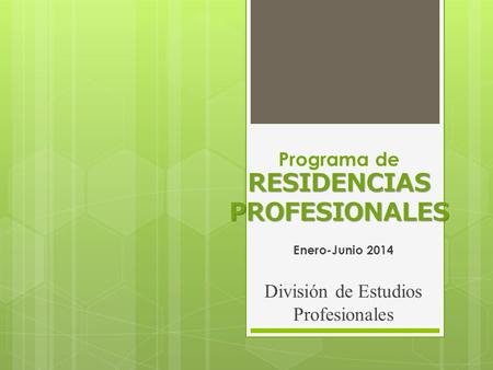 Programa de RESIDENCIAS PROFESIONALES