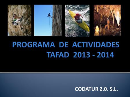 PROGRAMA DE ACTIVIDADES TAFAD