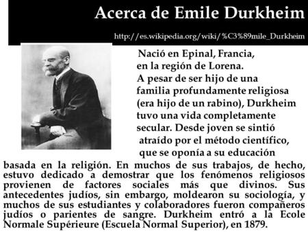 Acerca de Emile Durkheim  wikipedia