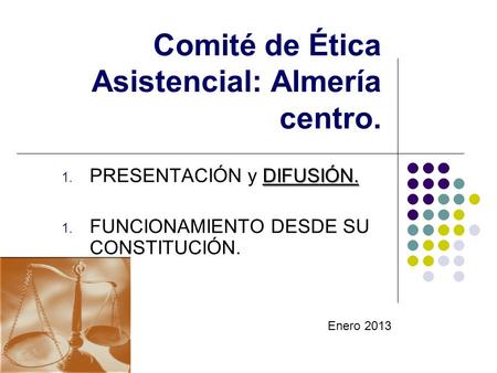 Comité de Ética Asistencial: Almería centro.