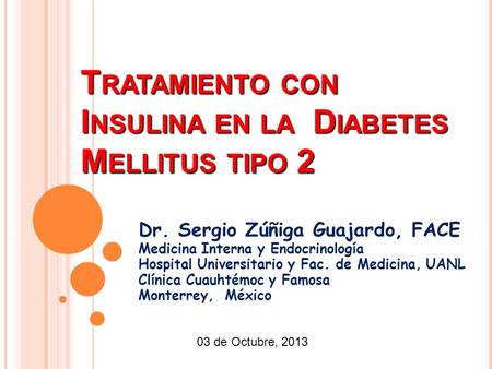 Tratamiento con Insulina en la Diabetes Mellitus tipo 2