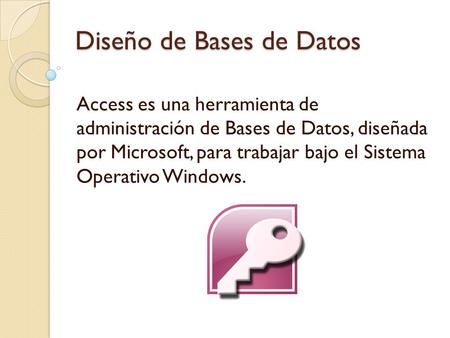 Diseño de Bases de Datos