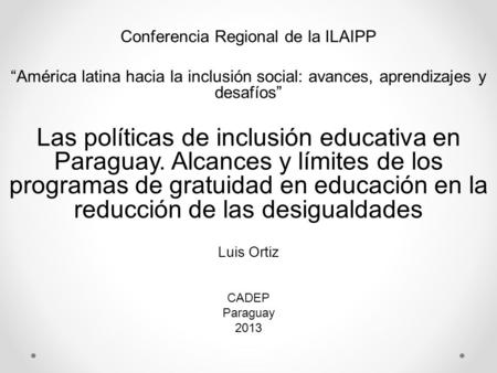 Conferencia Regional de la ILAIPP