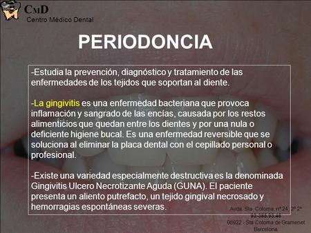 CMD Centro Médico Dental PERIODONCIA
