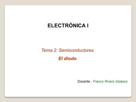 Tema 2: Semiconductores
