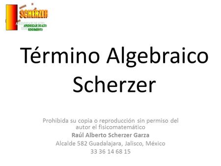 Término Algebraico Scherzer