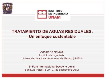 TRATAMIENTO DE AGUAS RESIDUALES: Un enfoque sustentable