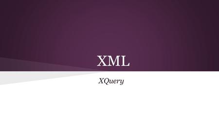 XML XQuery.