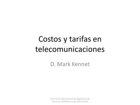 Costos y tarifas en telecomunicaciones