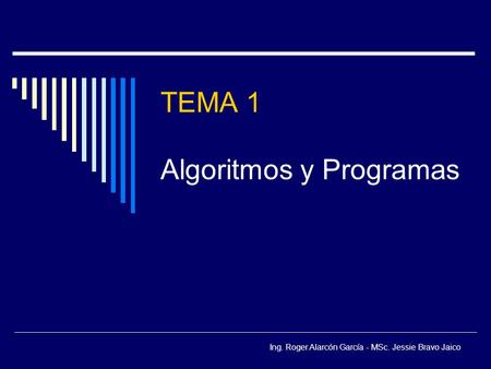 TEMA 1 Algoritmos y Programas