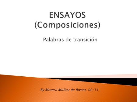 ENSAYOS (Composiciones)