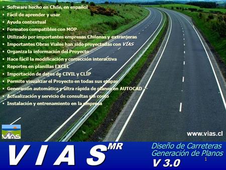 V I A S V 3.0 MR Diseño de Carreteras Generación de Planos