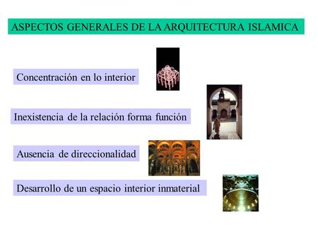 ASPECTOS GENERALES DE LA ARQUITECTURA ISLAMICA