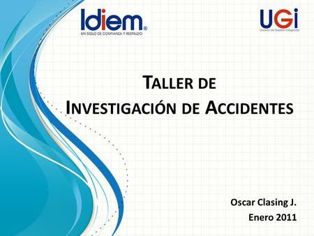 Taller de Investigación de Accidentes