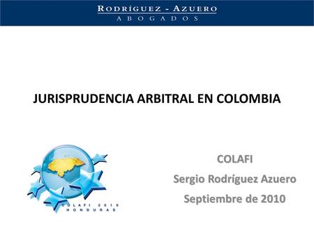 JURISPRUDENCIA ARBITRAL EN COLOMBIA