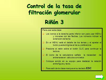 Control de la tasa de filtración glomerular