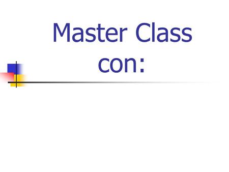 Master Class con:.