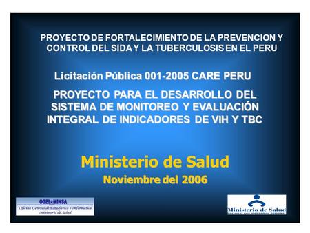Ministerio de Salud Noviembre del 2006