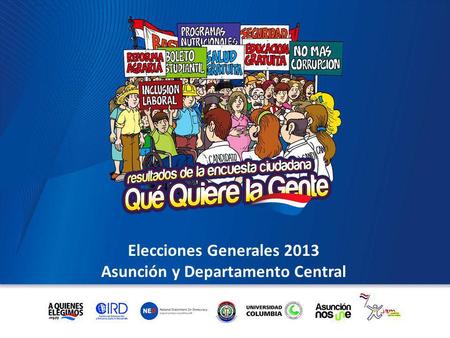 Elecciones Generales 2013 Asunción y Departamento Central.
