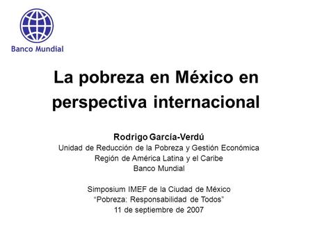 La pobreza en México en perspectiva internacional