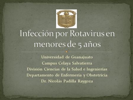 Infección por Rotavirus en menores de 5 años