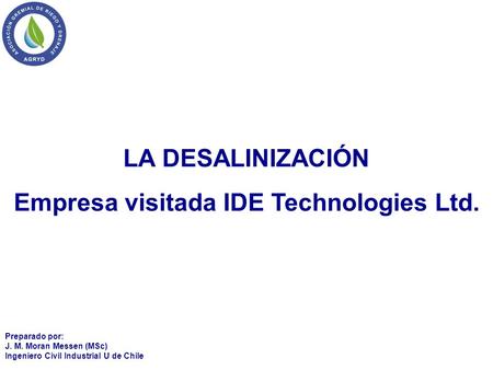 Empresa visitada IDE Technologies Ltd.