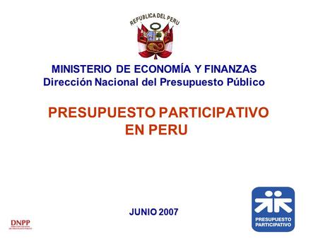 PRESUPUESTO PARTICIPATIVO EN PERU
