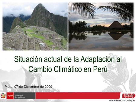 Situación actual de la Adaptación al Cambio Climático en Perú