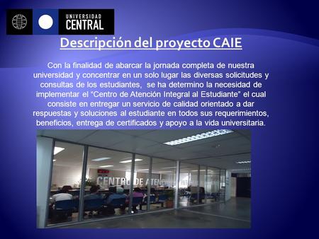Descripción del proyecto CAIE