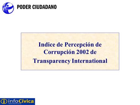 Indice de Percepción de Corrupción 2002 de Transparency International