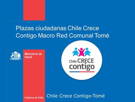 Chile Crece Contigo-Tomé Plazas ciudadanas Chile Crece Contigo Macro Red Comunal Tomé