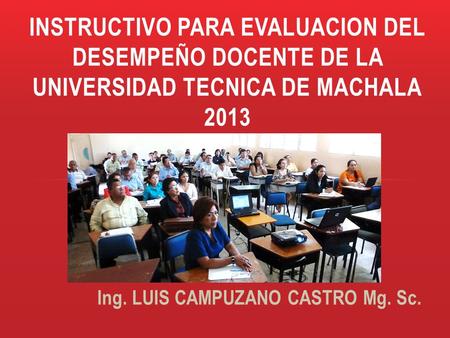 Ing. LUIS CAMPUZANO CASTRO Mg. Sc.