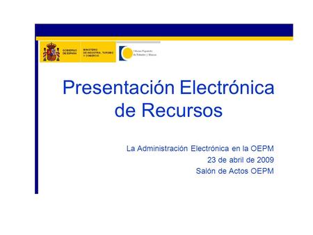 Presentación Electrónica de Recursos