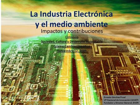 La Industria Electrónica y el medio ambiente