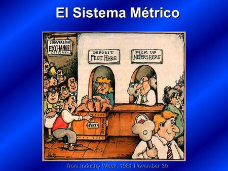El Sistema Métrico from Industry Week, 1981 November 30.