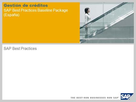 Gestión de créditos SAP Best Practices Baseline Package (España)