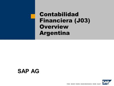 Contabilidad Financiera (J03) Overview Argentina