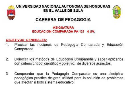 ASIGNATURA EDUCACION COMPARADA PA UV.