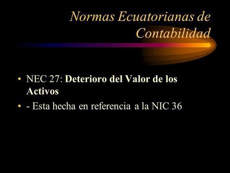 Normas Ecuatorianas de Contabilidad