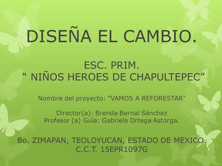 DISEÑA EL CAMBIO. ESC. PRIM