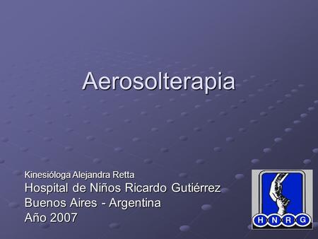 Aerosolterapia Hospital de Niños Ricardo Gutiérrez