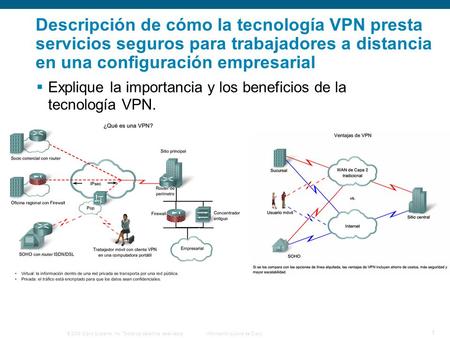 © 2006 Cisco Systems, Inc. Todos los derechos reservados. Información pública de Cisco 1 Descripción de cómo la tecnología VPN presta servicios seguros.