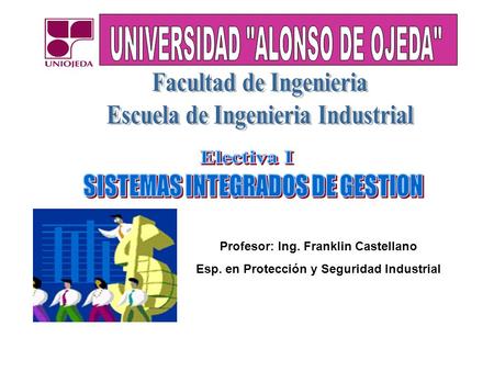 Profesor: Ing. Franklin Castellano Esp. en Protección y Seguridad Industrial.