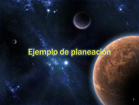 Ejemplo de planeación.