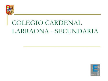 COLEGIO CARDENAL LARRAONA - SECUNDARIA