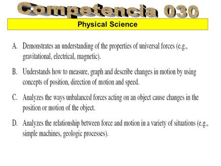 Competencia 030 Physical Science.
